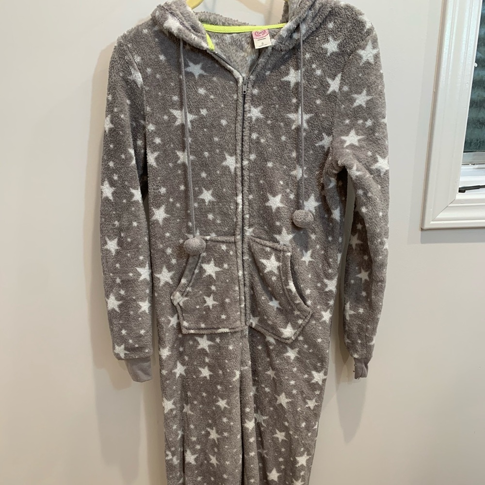 Gray Onesie with White Stars